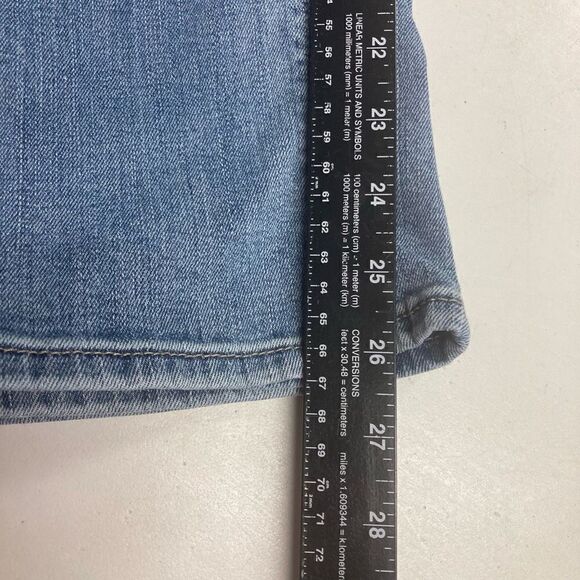 SONOMA Women’s Jeans Size 12 Blue Modern Fit Cropped Inseam 26” Distressed - Picture 4 of 12